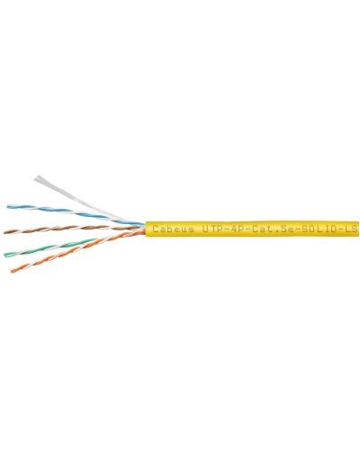 UTP-4P-Cat.5e-SOLID-LSZH-YL (9780c). Кабель «витая пара» (LAN) для структурированных систем связи. CABEUS в Братске