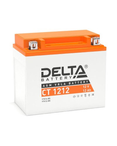 Delta CT 1212. Аккумулятор герметичный свинцово-кислотный стартерный. Delta в Братске