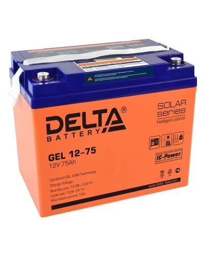 Delta GEL 12-75. Аккумулятор герметичный свинцово-кислотный. Delta в Братске