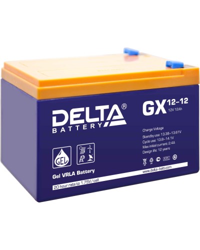 Delta GX 12-12. Аккумулятор герметичный свинцово-кислотный. Delta в Братске