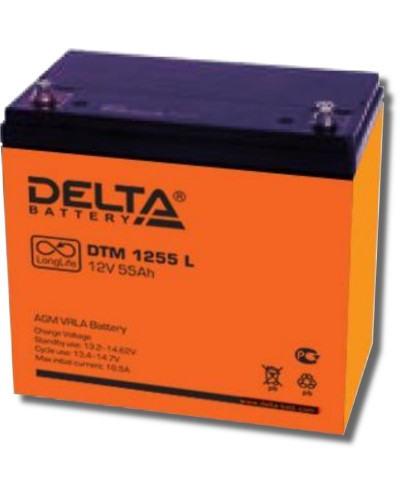 Delta DTM 1255 L. Аккумулятор герметичный свинцово-кислотный. Delta в Братске