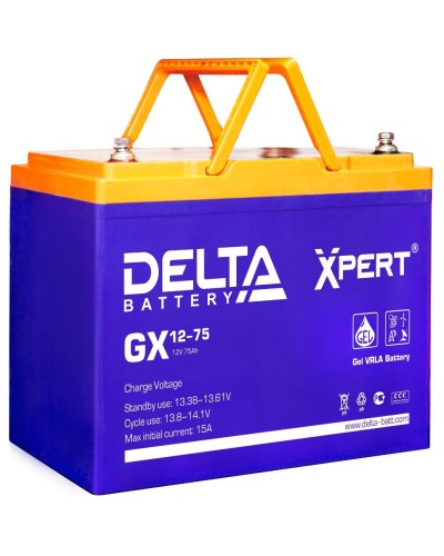 Delta GX 12-75. Аккумулятор герметичный свинцово-кислотный. Delta в Братске