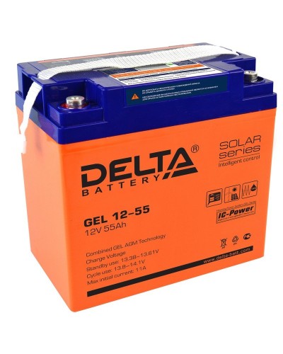 Delta GEL 12-55. Аккумулятор герметичный свинцово-кислотный. Delta в Братске