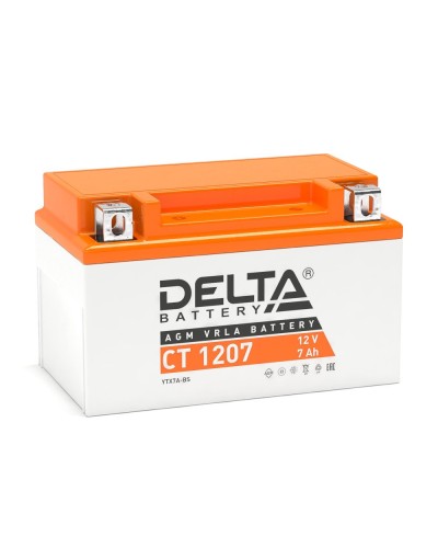 Delta CT 1207. Аккумулятор герметичный свинцово-кислотный стартерный. Delta в Братске
