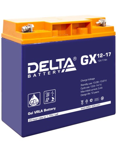 Delta GX 12-17. Аккумулятор герметичный свинцово-кислотный. Delta в Братске