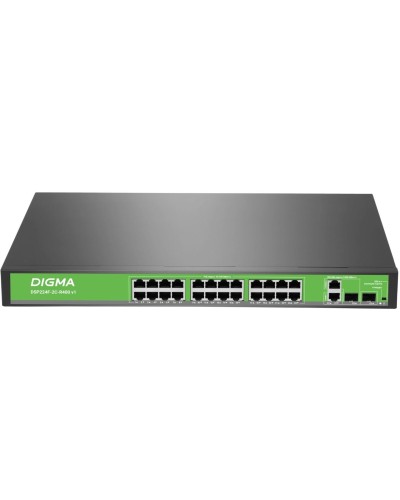 DSP224F-2C-R400 DSP224F-2C-R400 V1 (L2) 24х100Мбит/с 2хКомбо(1000BASE-T/SFP) 24PoE 24PoE+ 400W. Коммутатор с питанием по PoE. Digma в Братске