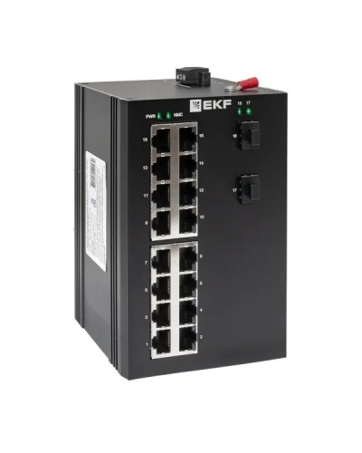 TSX-U-2GX/SFP-16GT. Промышленный неуправляемый коммутатор. EKF в Братске