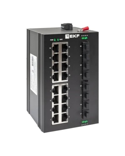 TSX-U-8GX/SFP-16GT. Промышленный неуправляемый коммутатор. EKF в Братске