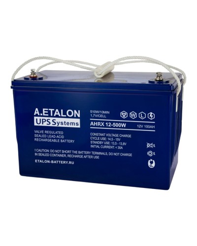 A.ETALON AHRX 12-500W (100). Аккумулятор герметичный свинцово-кислотный. ETALON в Братске