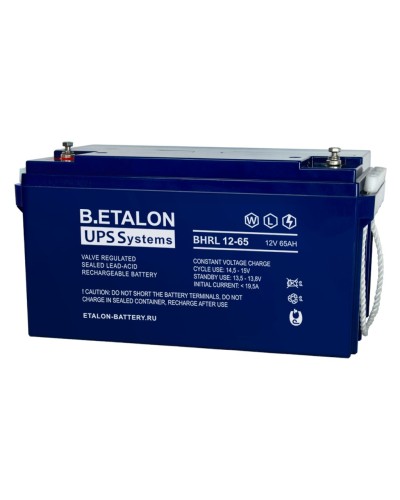 B.ETALON BHRL 12-65. Аккумулятор герметичный свинцово-кислотный. ETALON в Братске