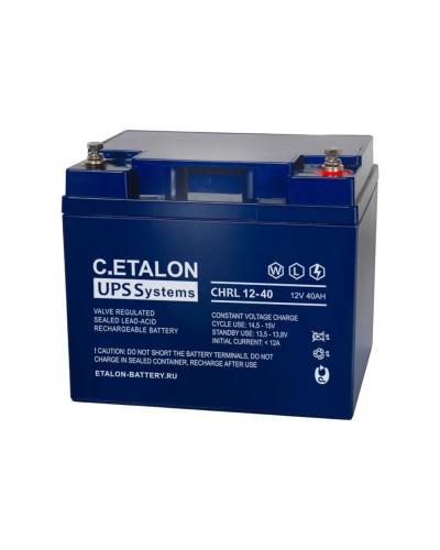 C.ETALON CHRL 12-40. Аккумулятор герметичный свинцово-кислотный. ETALON в Братске