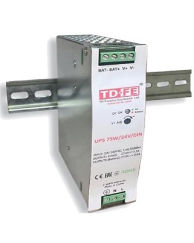 UPS 75W/24V/DIN. Блок бесперебойного питания. FARADAY в Братске