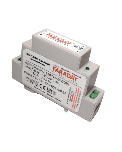 12W/12-24V/DIN. Блок питания. FARADAY в Братске