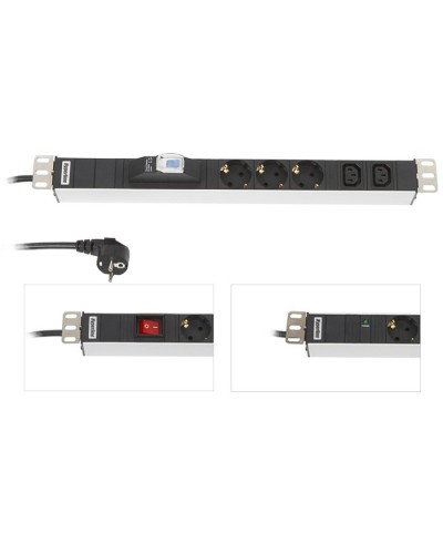SHE19-6SH-B-2.5EU. Блок розеток 19. Hyperline в Братске