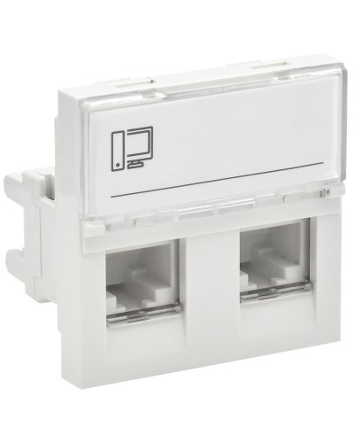 Розетка RJ45 кат.5E PRIMER РКИ-22-00-П-5 белый IEK (PR-KK40D-RI-0-2-2C5EU-K01). Розетка RJ-45. IEK в Братске