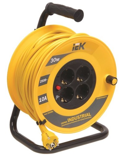 УК30 4 места, 30м (WKP15-16-04-30). Удлинитель на катушке Industrial. IEK в Братске