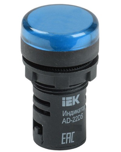 Лампа AD22DS (LED)матрица D22мм синий 230В (BLS10-ADDS-230-K07). Светосигнальный индикатор. IEK в Братске