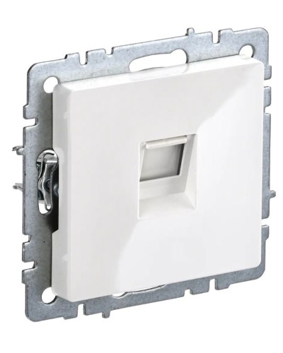 Розетка RJ45 РК10-БрБ кат.5E, белая BRITE (BR-K10-1-K01). Розетка компьютерная. IEK в Братске