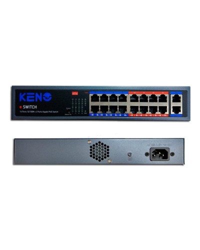 KN-SW1602POE+. Коммутатор с питанием по PoE. KENO в Братске