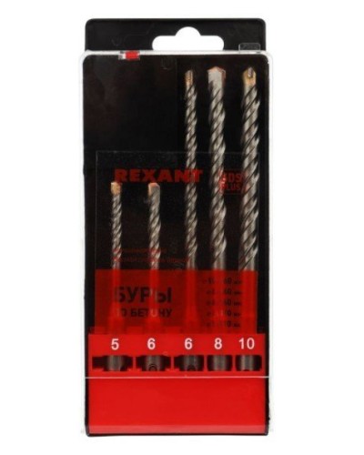 Набор буров, бетон 5-6х110, 6-8-10х160 мм, 5 шт, SDS PLUS Kranz (KR-91-0406): Аксессуар для электроинструмента в Братске