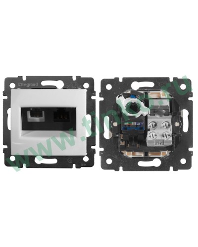 Розетка Valena 2xRJ11+RJ45 Cat.6, белый (770080). Розетка. LegranD в Братске