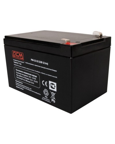 PM-12-12. Аккумулятор герметичный свинцово-кислотный. POWERCOM в Братске