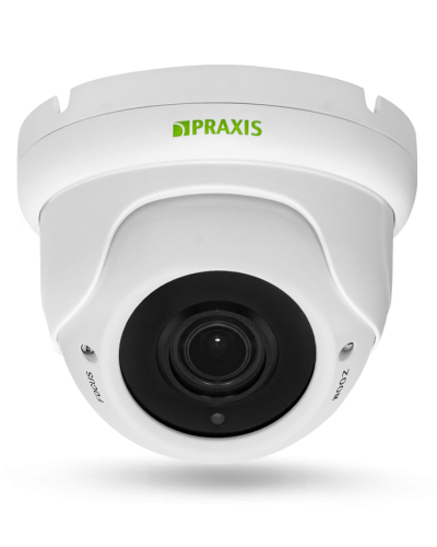 PP-7141IP 2.8-12 AUDIO. Видеокамера IP купольная. Praxis в Братске