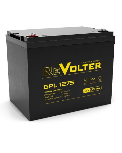 Revolter GPL 1275. Аккумулятор автомобильный герметичный свинцово-кислотный. Revolter в Братске