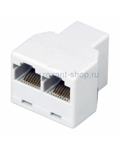 Двойник компьютерный UTP RJ-45(8P8C) (гнездо - 2 гнезда) REXANT (03-0103): Кабельный соединитель в Братске