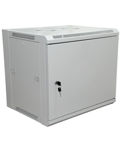 Шкаф телекоммуникационный 19 настенный 6U 600×450×370 мм (ШxГxВ) - передняя дверь металл, боковые стенки съемные (разобранный), RAL 7035 (04-2210). Шкаф телекоммуникационный 19 настенный 6U. Rexant в Братске
