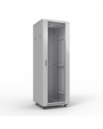 Шкаф телекоммуникационный 19 напольный 42U 600х800 мм, передняя дверь стекло, задняя дверь металл, RAL 7035 (состоит из 3 частей) (04-2306). Шкаф телекоммуникационный 19 напольный 42U. Rexant в Братске