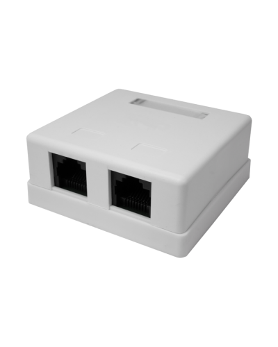 Розетка настенная RJ-45, 8P8C, Cat.5e, 2 порта UTP (10-0309): Компьютерная розетка в Братске