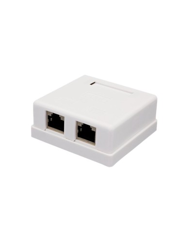 Розетка настенная RJ-45, 8P8C, Cat.6, 2 порта FTP (10-0353): Компьютерная розетка в Братске