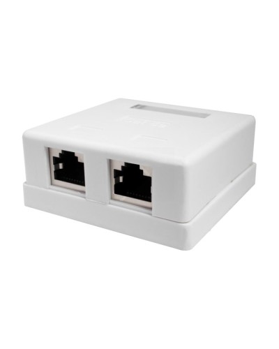Розетка настенная RJ-45, 8P8C, Cat.5e, 2 порта, FTP (10-0308). Компьютерная розетка. SUPRLAN в Братске