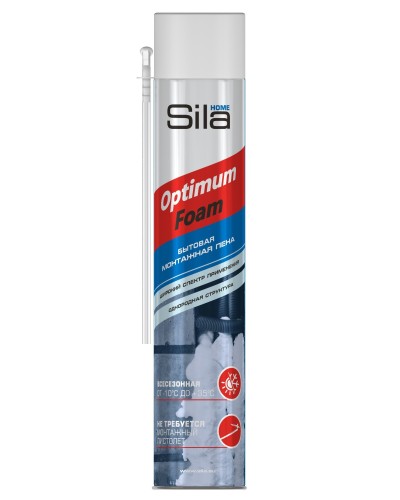 Пена монтажная SILA HOME OPTIMUM FOAM, всесезонная, 750 мл. Пена монтажная. Sila в Братске