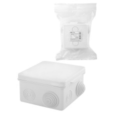 Коробка ОП 80х80х50мм, крышка, IP54, 7вх., белая (SQ1401-0922). Распаячная коробка. TDM ЕLECTRIC