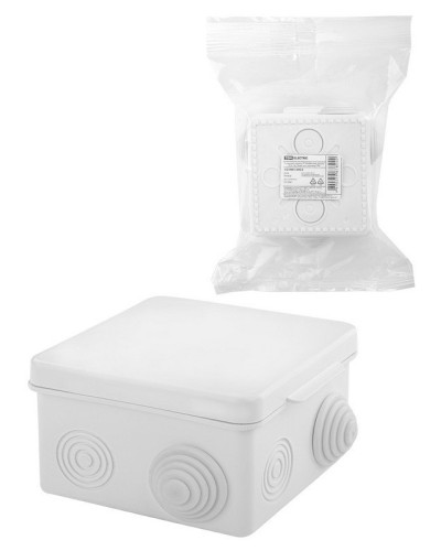 Коробка ОП 80х80х50мм, крышка, IP54, 7вх., белая (SQ1401-0922). Распаячная коробка. TDM ЕLECTRIC в Братске