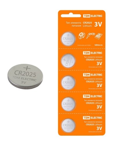 CR2025 Lithium 3V BP-5 TDM (SQ1702-0028). Элемент питания. TDM ЕLECTRIC в Братске