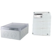 Коробка ОП 240х195х90мм, прозрачная крышка, IP44, кабельные вводы d28-3шт, d37-2шт (SQ1401-1275). Распаячная коробка. TDM ЕLECTRIC