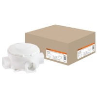 Распаячная коробка ОП D80х35мм, IP42, 3-х рожковая, белая TDM (SQ1401-4004). Распаячная коробка ОП. TDM ЕLECTRIC