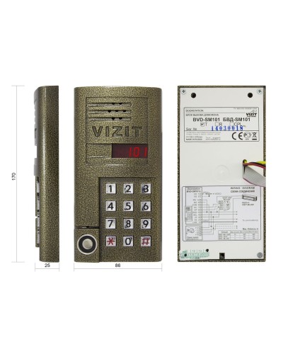 БВД-SM101T. Вызывная панель аудиодомофона. VIZIT в Братске