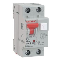АВДТ YON MDR63 C6 2P 10mA (MDR63-21C6-A). Автоматический выключатель дифференциального тока. ДКС