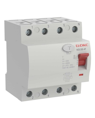 YON MAX MDL100 ВДТ, 4P, 30mA, 40A, АС (MDL100-4P2-40-AC). Автоматический выключатель дифференциальный (УЗО). ДКС в Братске