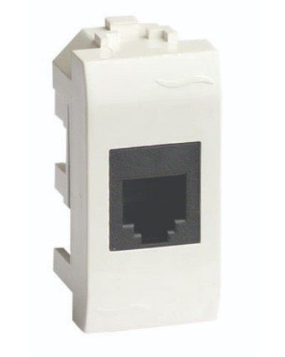 Розетка RJ-45 Brava 1 модуль слоновая кость (75654S): Розетка компьютерная с одним разъёмом в Братске