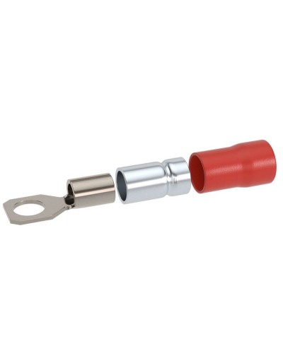 Наконечник НКИ 0,25-1,5 М4 (D4,3мм) с отверстием под винт (100 шт) (2A4P-DS-PVC). Наконечник с отверстием под винт и изолированным фланцем ПВХ, двойная гильза. ДКС в Братске