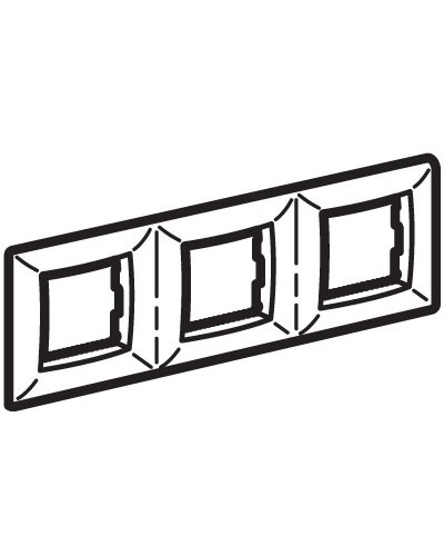 Рамка на 2+2+2 модуля (трехместная), белая (75013W): Рамка трехместная, Brava в Братске