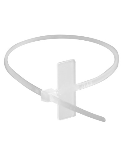 Хомут 2,5x110 белый (100шт) (252110SR-M): Хомут маркировочный, горизонтальная табличка под замком 20x9 в Братске