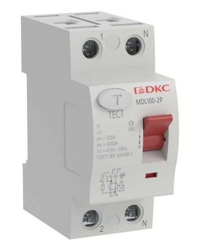 YON MAX MDL100 ВДТ, 2P, 30mA, 16A, АС (MDL100-2P2-16-AC). Автоматический выключатель дифференциальный (УЗО). ДКС в Братске