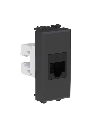 Розетка RJ-45, кат.5E, Avanti, 1 модуль, черный матовый (4412661): Розетка компьютерная модульная в Братске