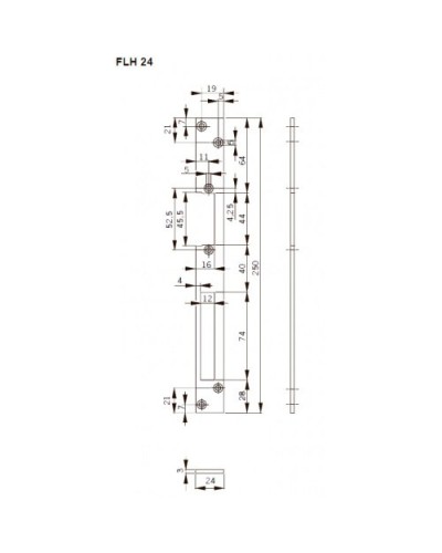 FLH24. Запорная планка длинная. dormakaba в Братске